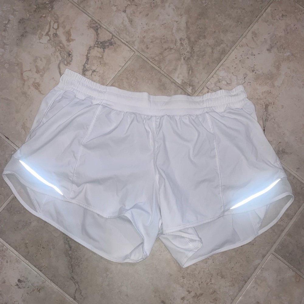 White Lululemon Hotty Hot Short